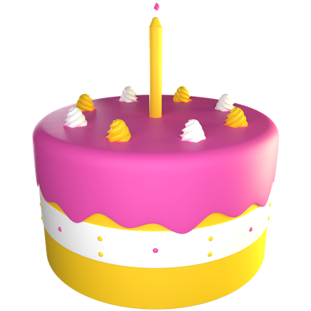 Candle Cake  3D Icon