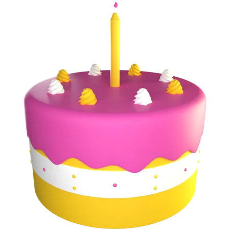 Candle Cake  3D Icon