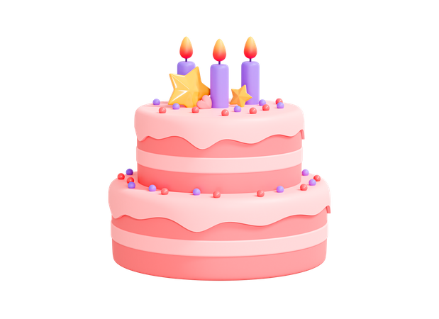 Candle Cake  3D Icon