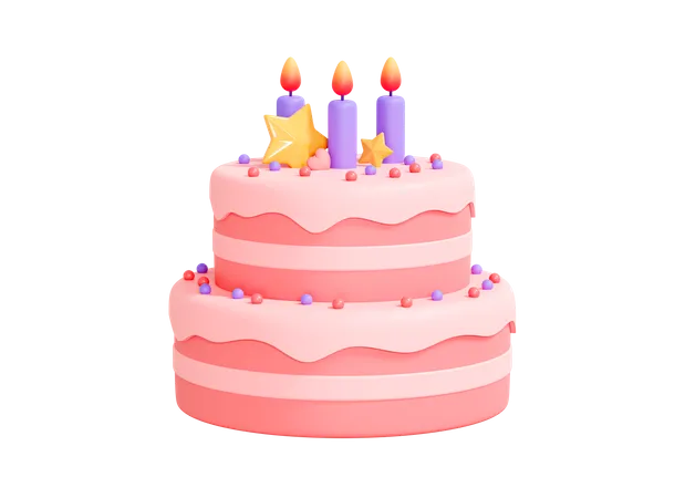 Candle Cake  3D Icon