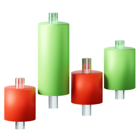 Candle Chart  3D Icon