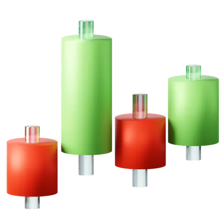 Candle Chart  3D Icon