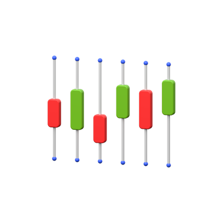 Candle Chart  3D Icon