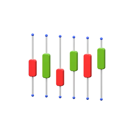 Candle Chart  3D Icon