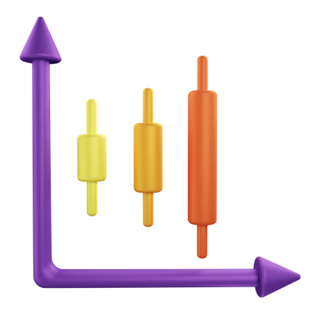 Candle Chart  3D Icon