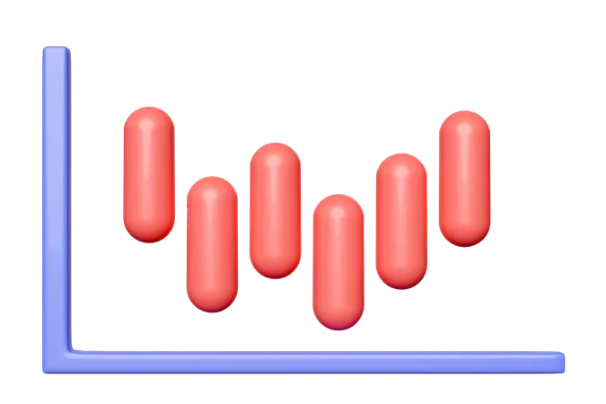 Candle Chart  3D Icon