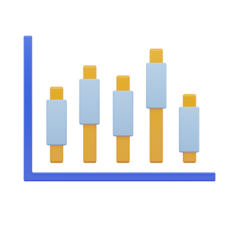 Candle Chart  3D Icon