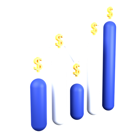 Candle Chart  3D Icon