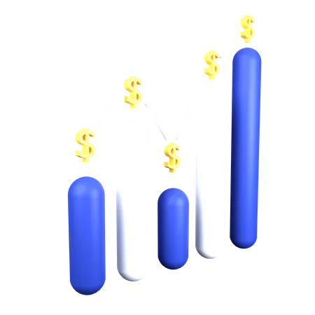 Candle Chart  3D Icon