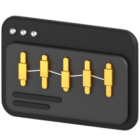 Candle Chart  3D Icon