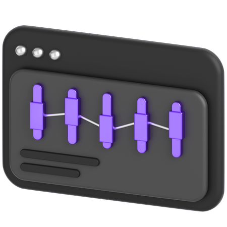 Candle Chart  3D Icon