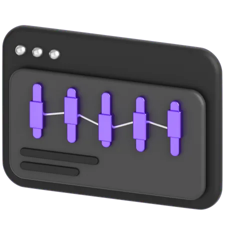 Candle Chart  3D Icon