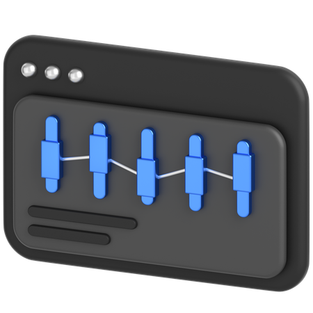 Candle Chart  3D Icon