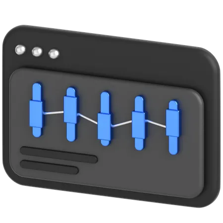 Candle Chart  3D Icon