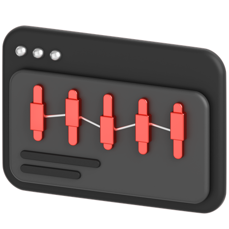 Candle Chart  3D Icon