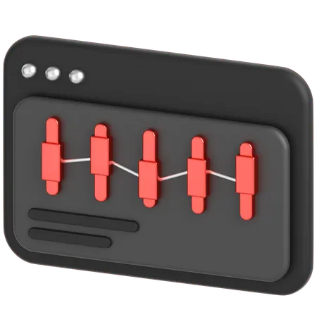 Candle Chart  3D Icon