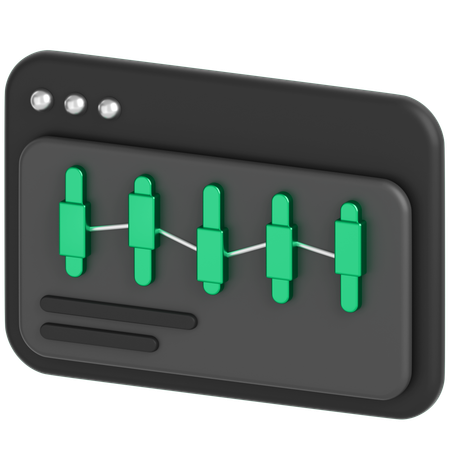 Candle Chart  3D Icon