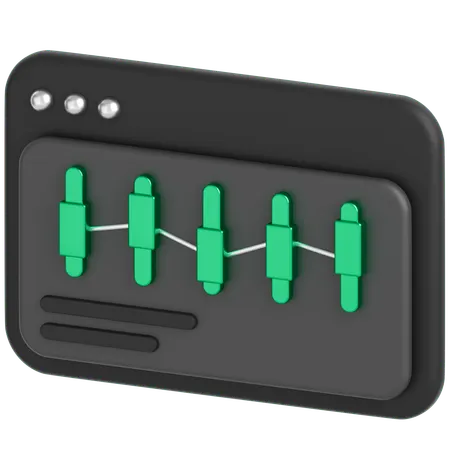 Candle Chart  3D Icon