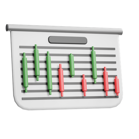 Candle Chart  3D Icon