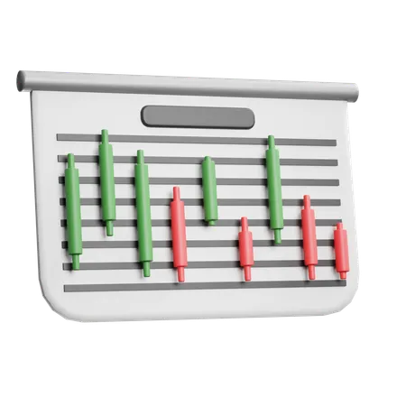 Candle Chart  3D Icon