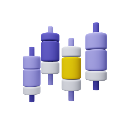 Candle Chart  3D Icon