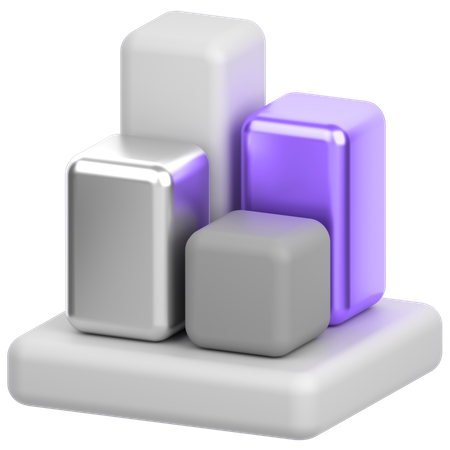 Candle chart  3D Icon