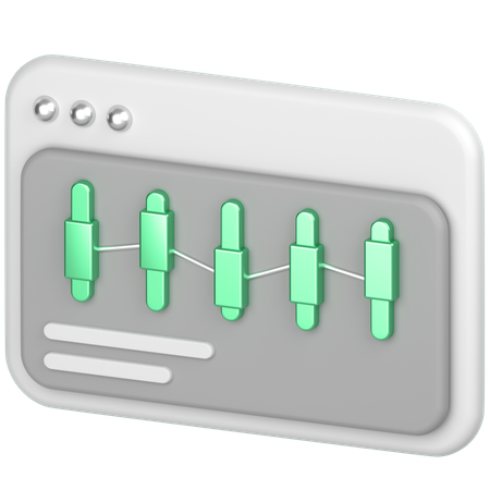 Candle chart  3D Icon