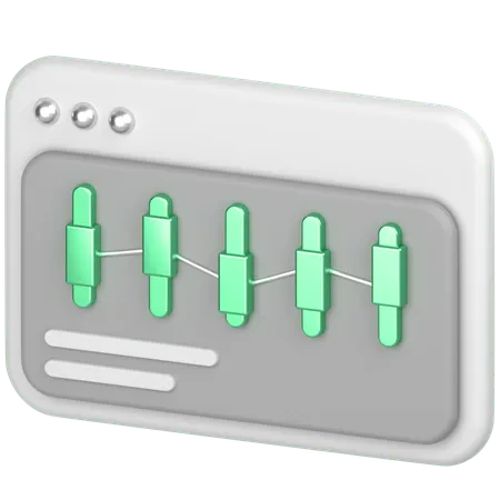 Candle chart  3D Icon