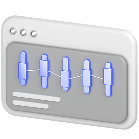 Candle chart  3D Icon