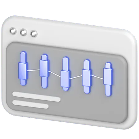 Candle chart  3D Icon