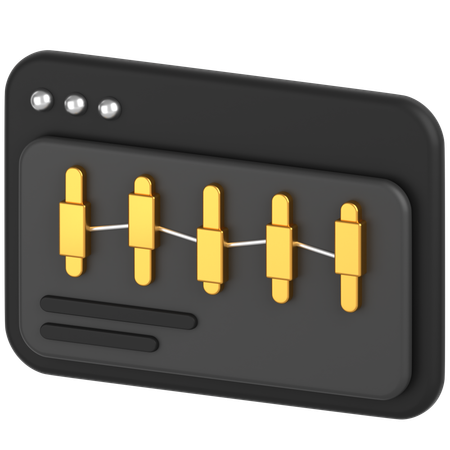 Candle Chart  3D Icon