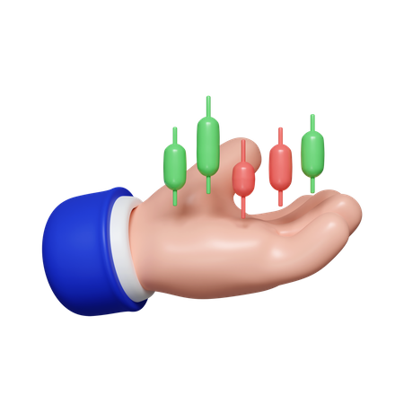 Candle Chart  3D Icon