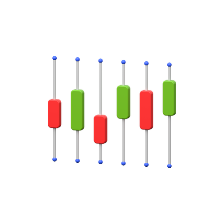 Candle Chart  3D Icon