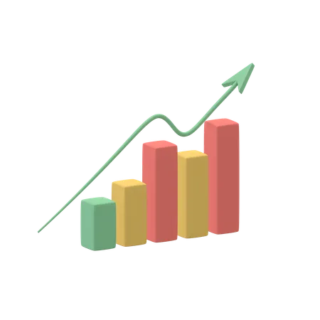 Business Candle Chart 3 D Icon 3D Icon