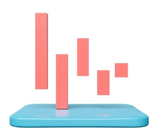 Candle Chart  3D Icon