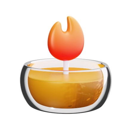 Candle Flame  3D Icon