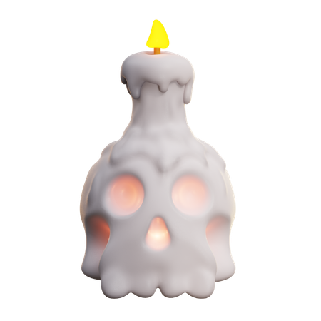 Candle Skull  3D Icon