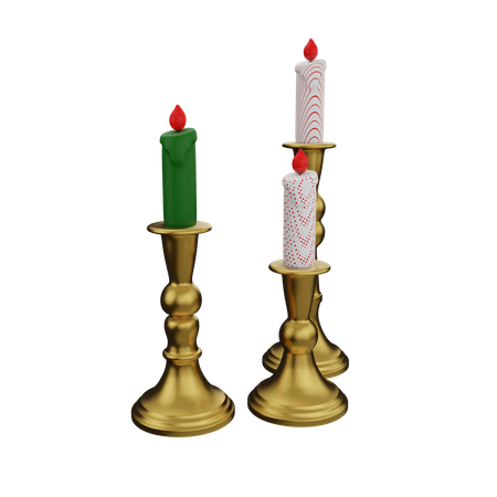 Candle Stand 3D Illustration