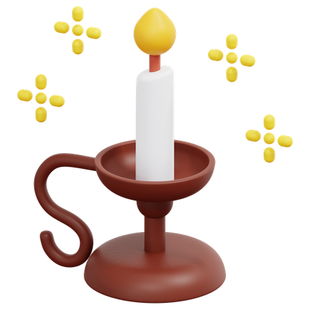 Candle Stand 3D Icon