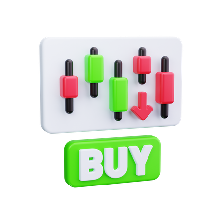 Candle Stick Analysis  3D Icon
