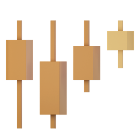 Candle Stick Chart  3D Icon