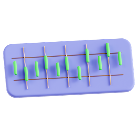 캔들스틱 차트  3D Icon