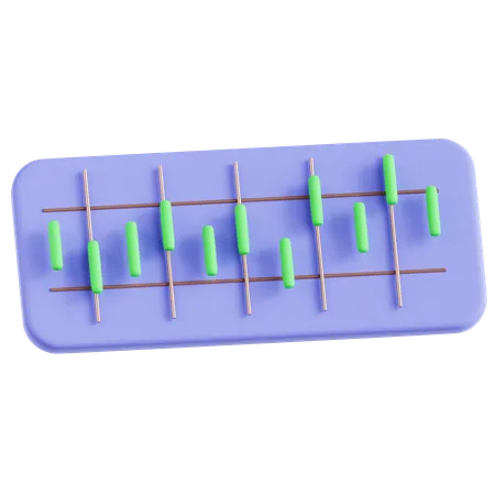 캔들스틱 차트  3D Icon