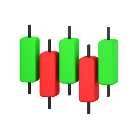 Candle Stick Chart  3D Icon