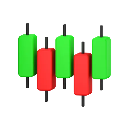 Candle Stick Chart  3D Icon