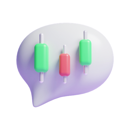 Candle Stick Chart  3D Icon