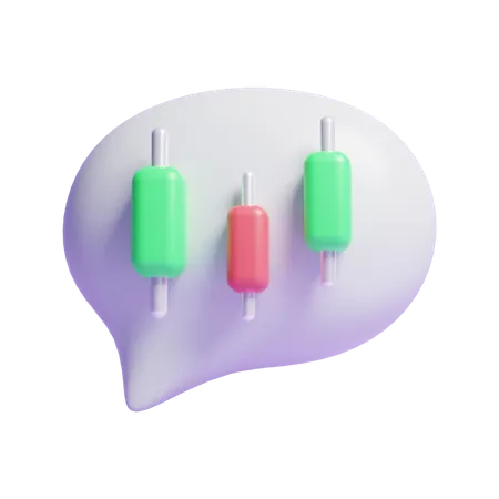 Candle Stick Chart  3D Icon