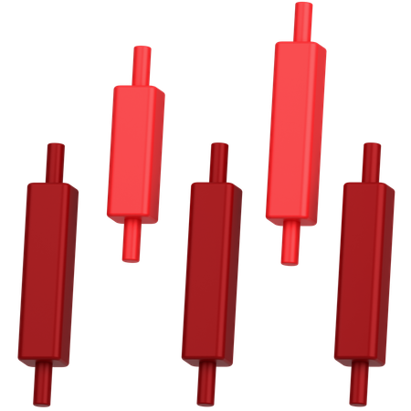 Candle Stick Chart  3D Icon