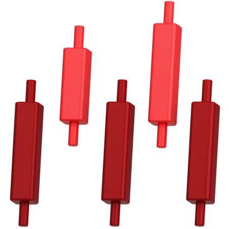 Candle Stick Chart  3D Icon