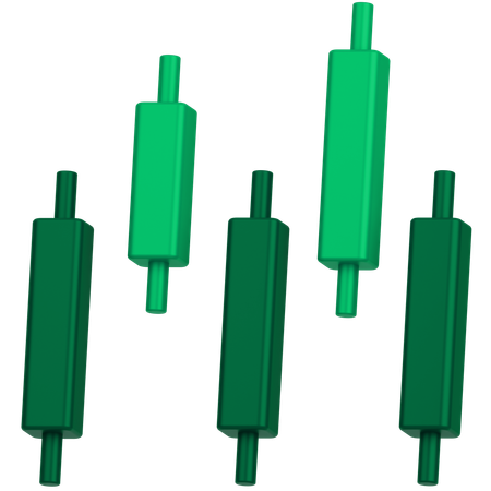 Candle Stick Chart  3D Icon